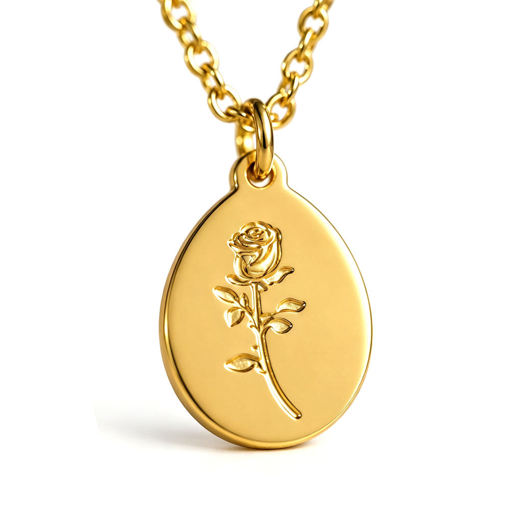 Romantic Stainless Steel Gold PVD Plated Necklace Earrings Jewelry Set