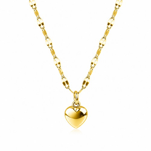 Bubble Heart Necklace Gold PVD Plated Stainless Steel Pendant
