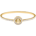 Zircon Tree of Life Bangle Gold PVD Plated Stainless Steel