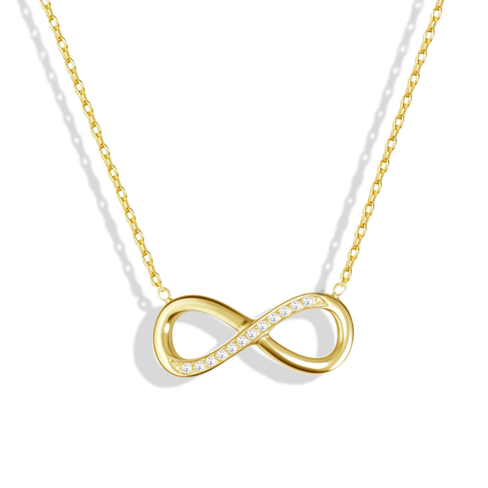 Waterproof Gold PVD Plated Stainless Steel Infinite Necklace