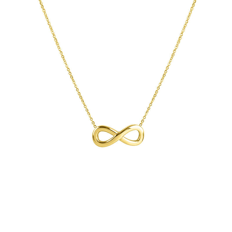 Stainless Steel Infinite Letter Necklace Gold 18K PVD Plated Pendant