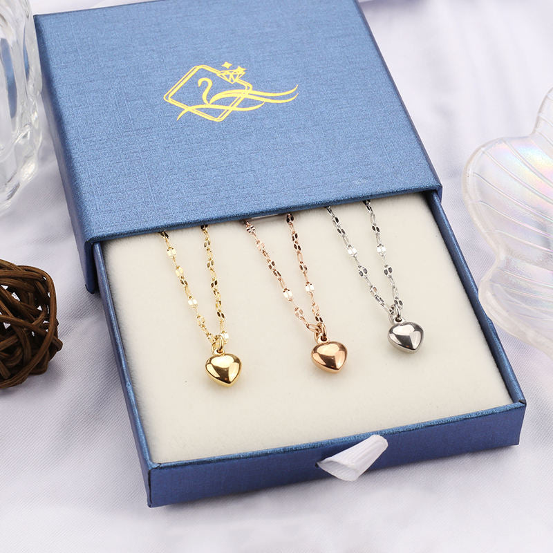 Bubble Heart Necklace Gift Box Packaging Jewelry Present