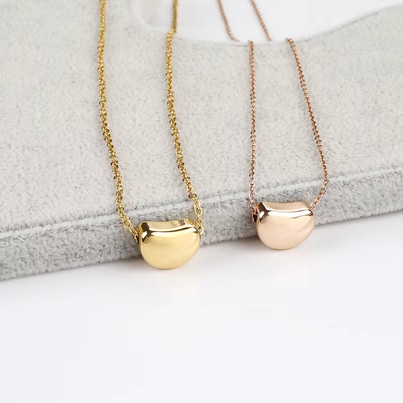 Gold Color Rose Gold Color Women Chain Link Necklace Jewelry